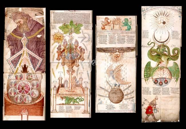 瑞普利卷轴 ripley scroll 16世纪鲜红的霍格沃茨特快停在站台边,站内