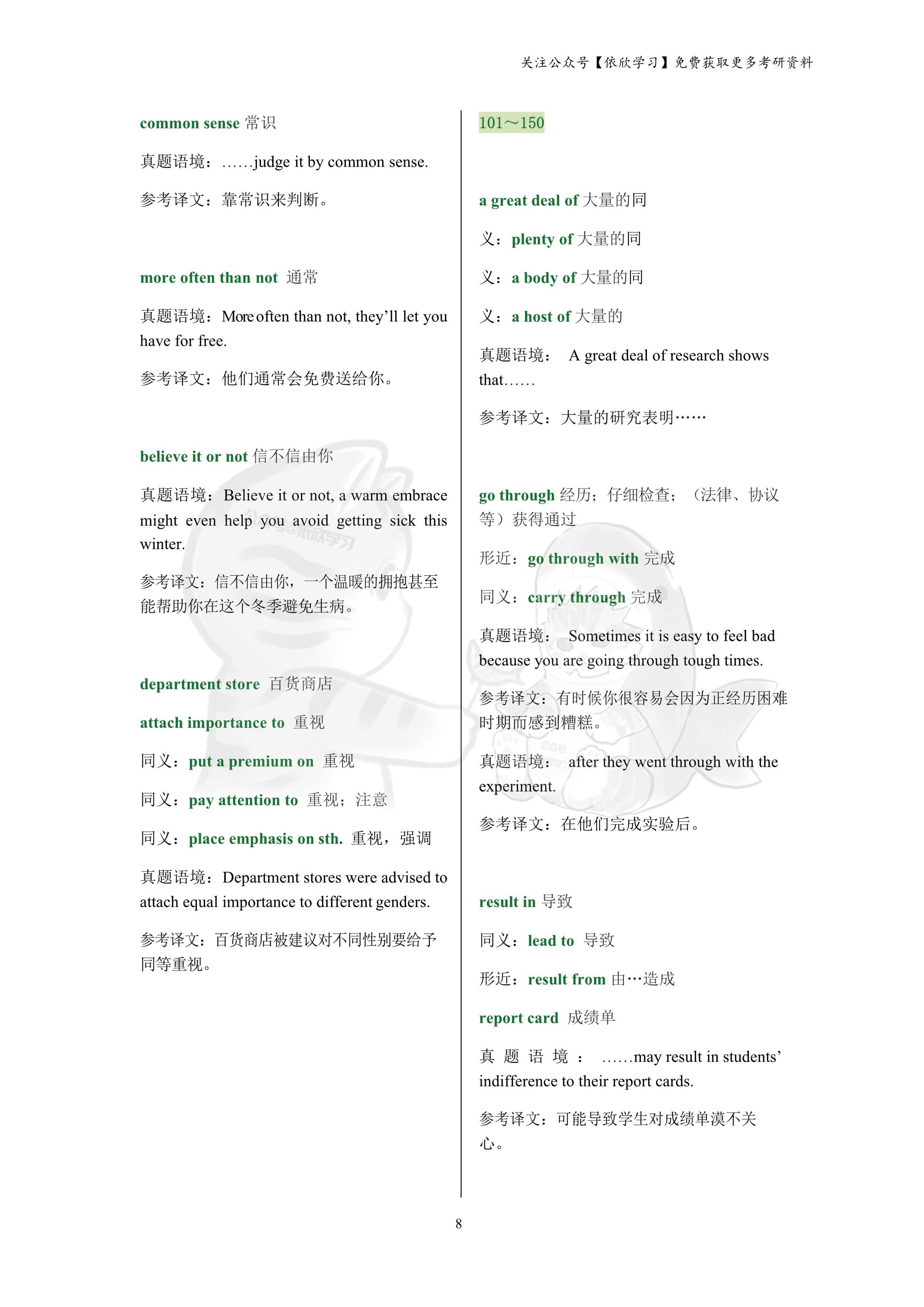 考研笔记📖考研英语词组、固定搭配汇总 - 知乎