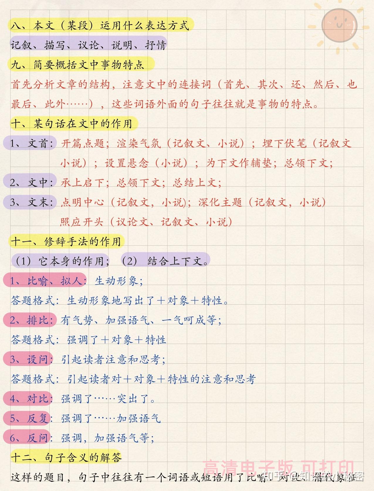 小学知识】小学3-6年级35个阅读理解万能公式- 知乎