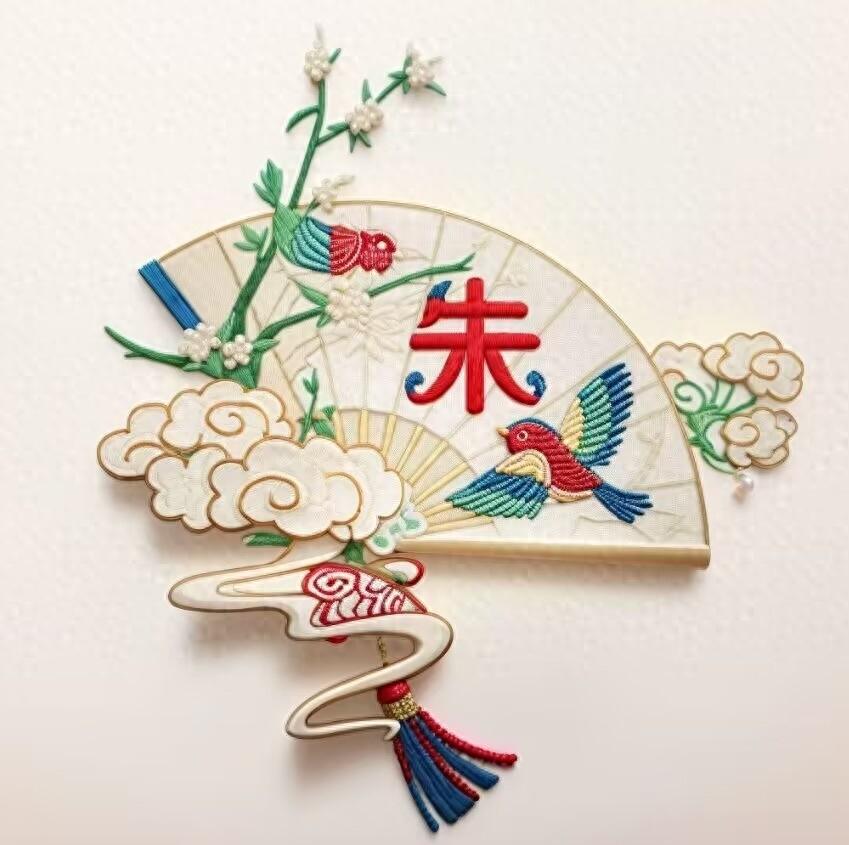 龙腾盛世创意刺绣姓氏头像荷花刺绣姓氏头像#妙笔生花创作挑战
