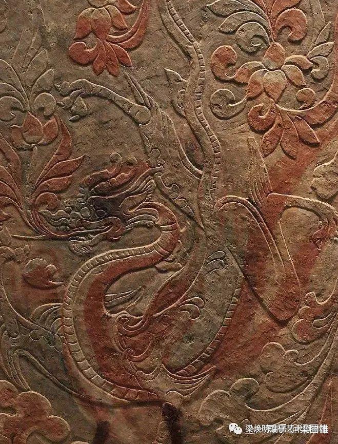 端石朱硯◇「 清◇章采南銘 浮雕龍戲珠硯 」極細工 唐