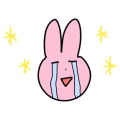 lineapp怪诞粉红兔子表情包