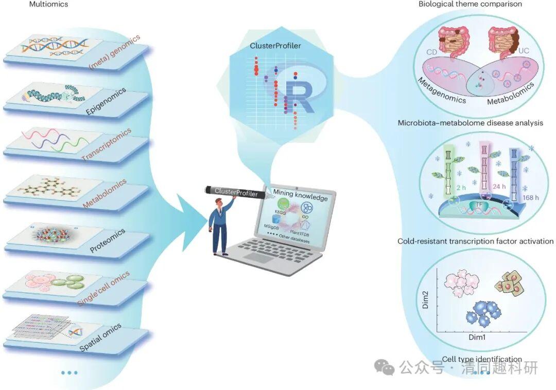 功能分析clusterprofile包用于宏基因组学和代谢组学等多组学数据中的功能富集分析 知乎 