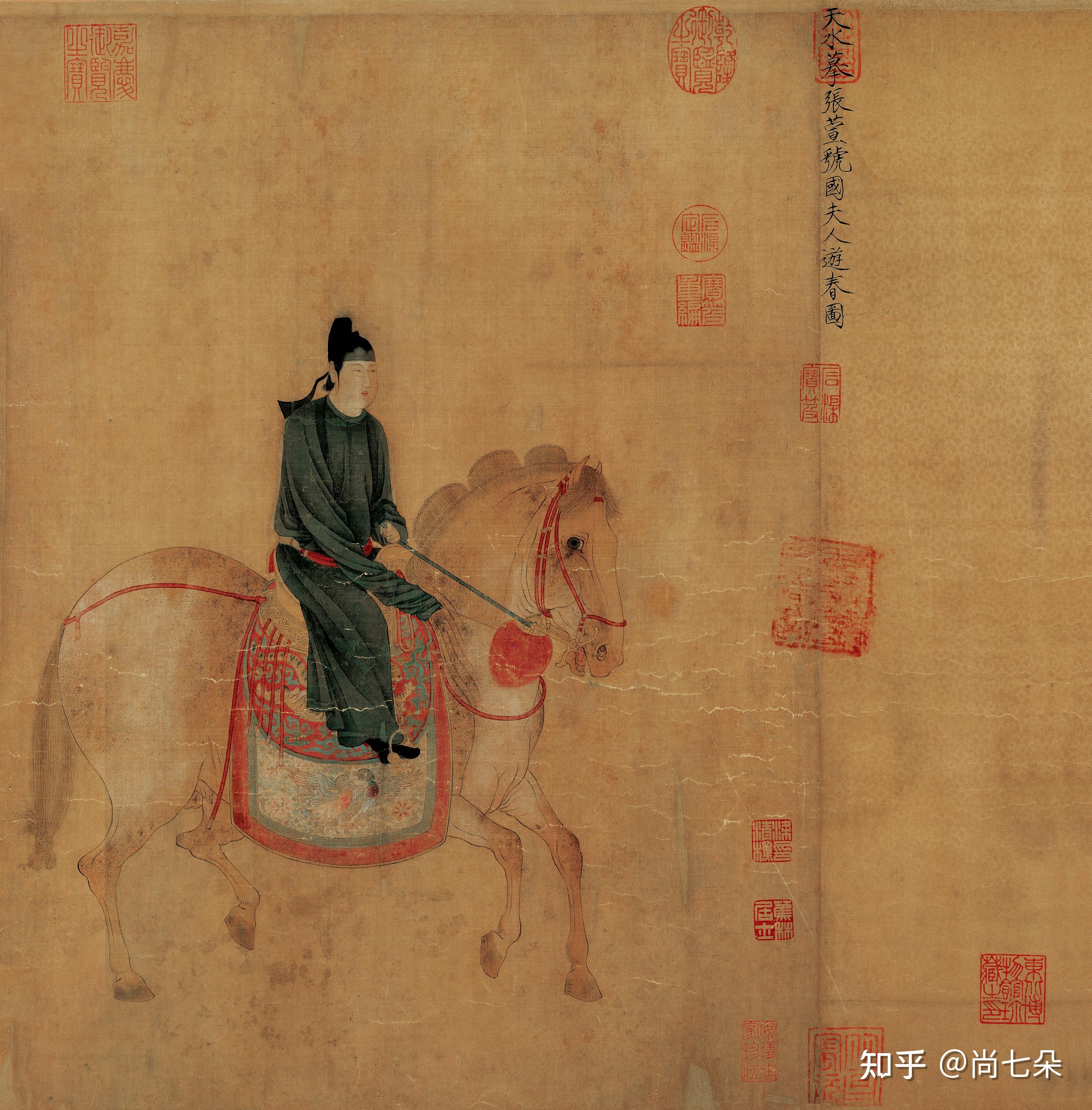 畫芯老版張暄 搗練圖 畫芯 37x145cm_局部四張暄 搗練圖 畫芯 37x145