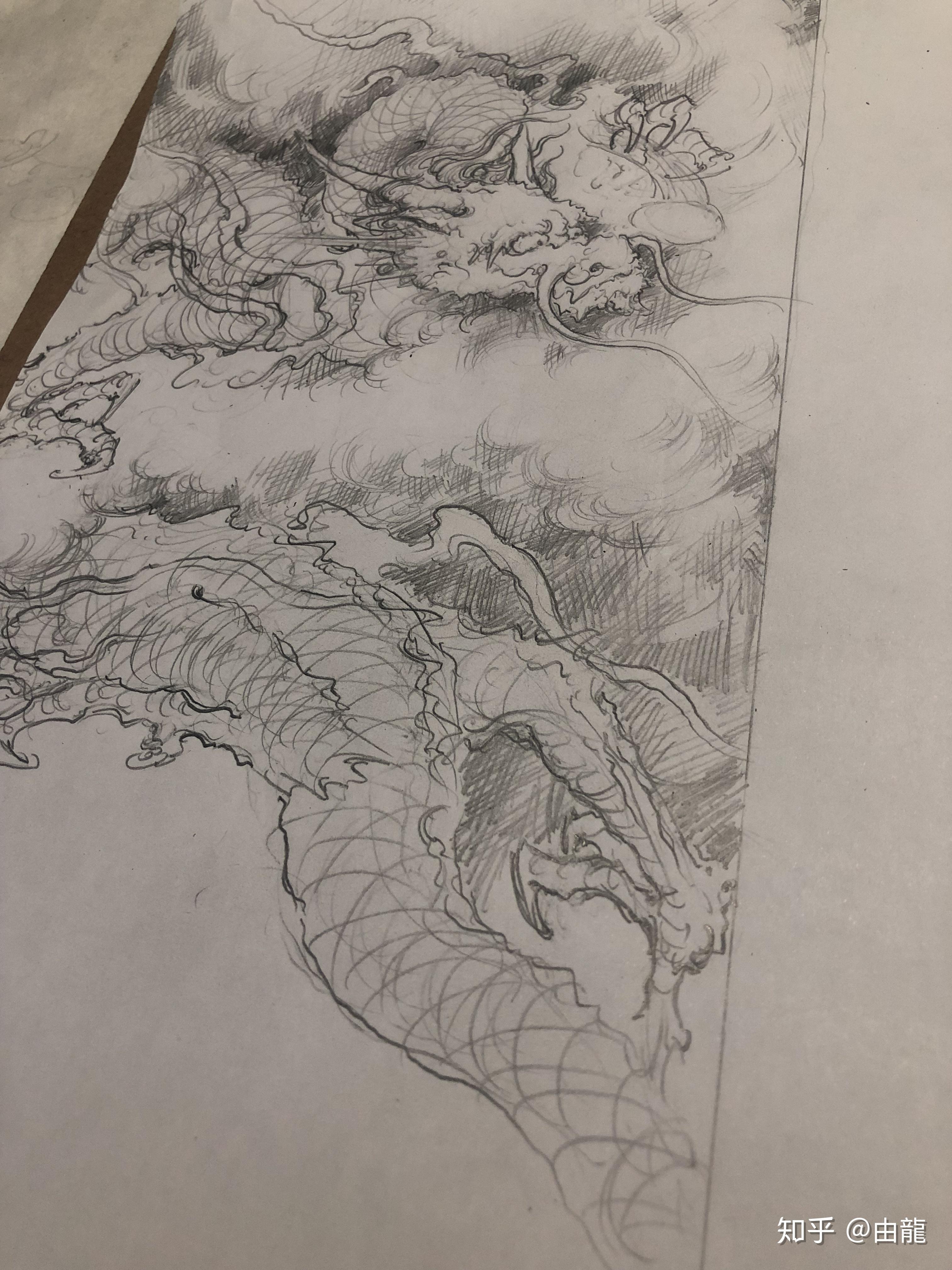 龙素描图片大全铅笔图片