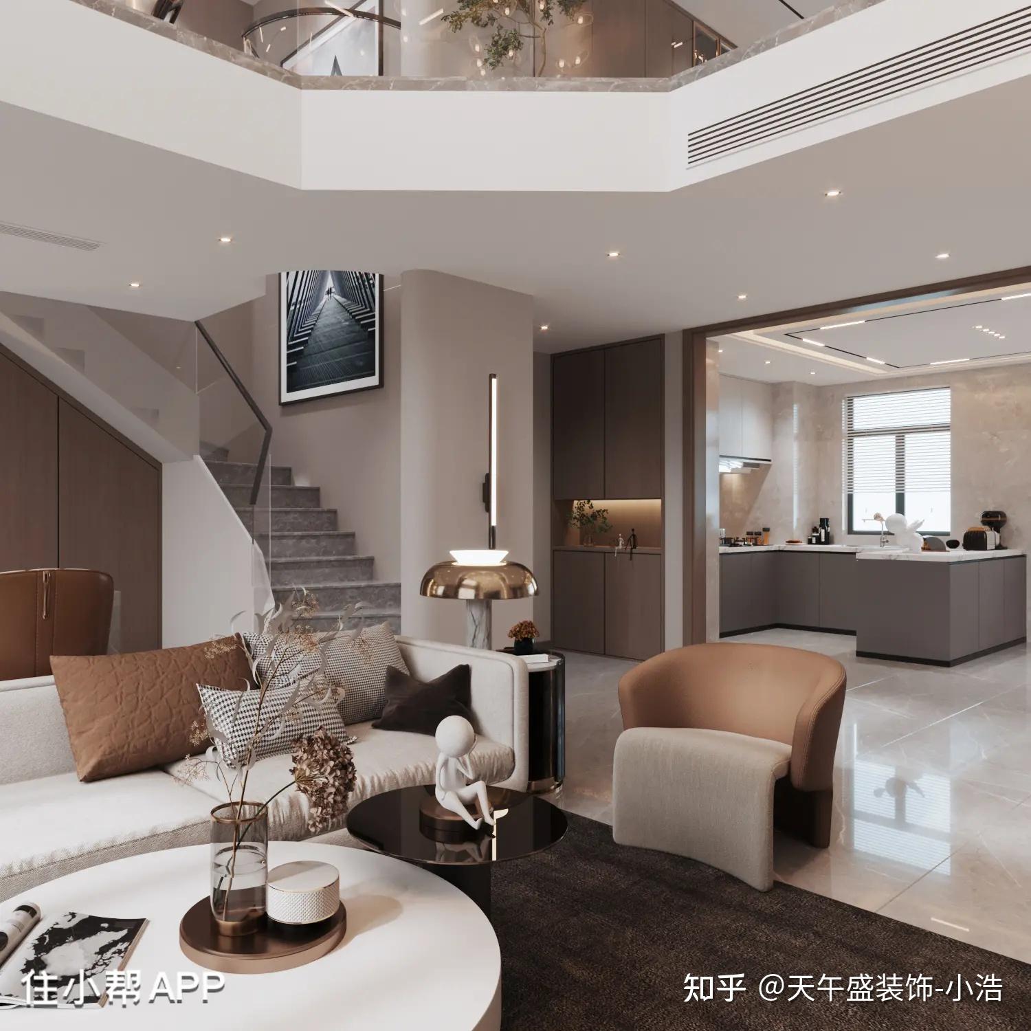 天午盛装饰丨哈尔滨装修公司丨180㎡的复式楼,设计改造成意式轻奢风,精致感真的太惊艳 - 知乎