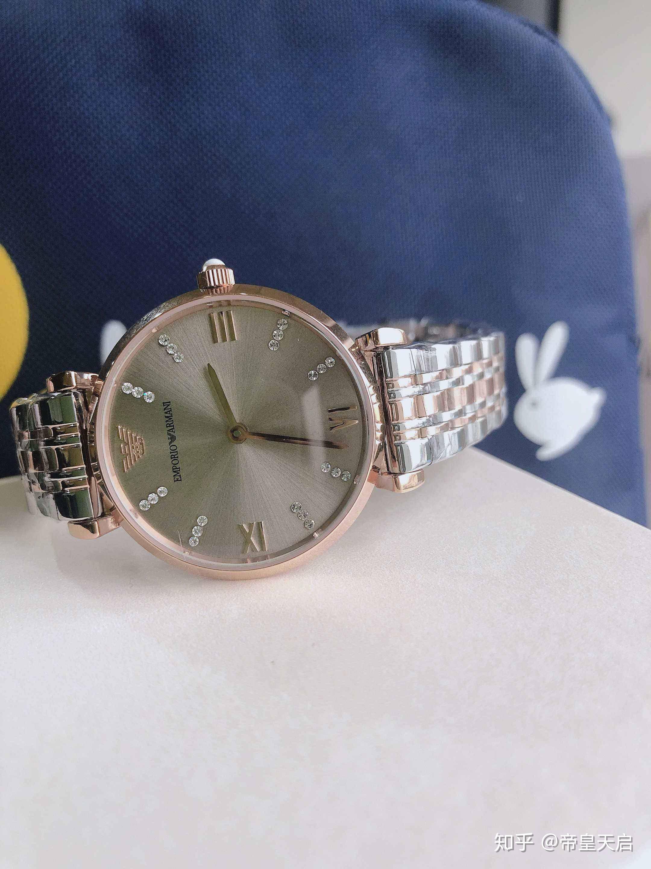 气质爆表的阿玛尼ar1840镶钻手表