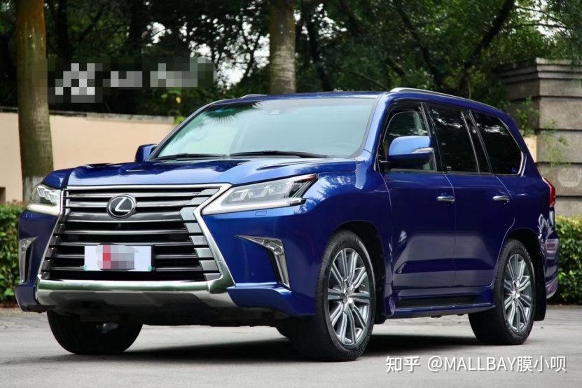 膜呗改色案例雷克萨斯lx570改色钙石蓝美艳中透露着霸气