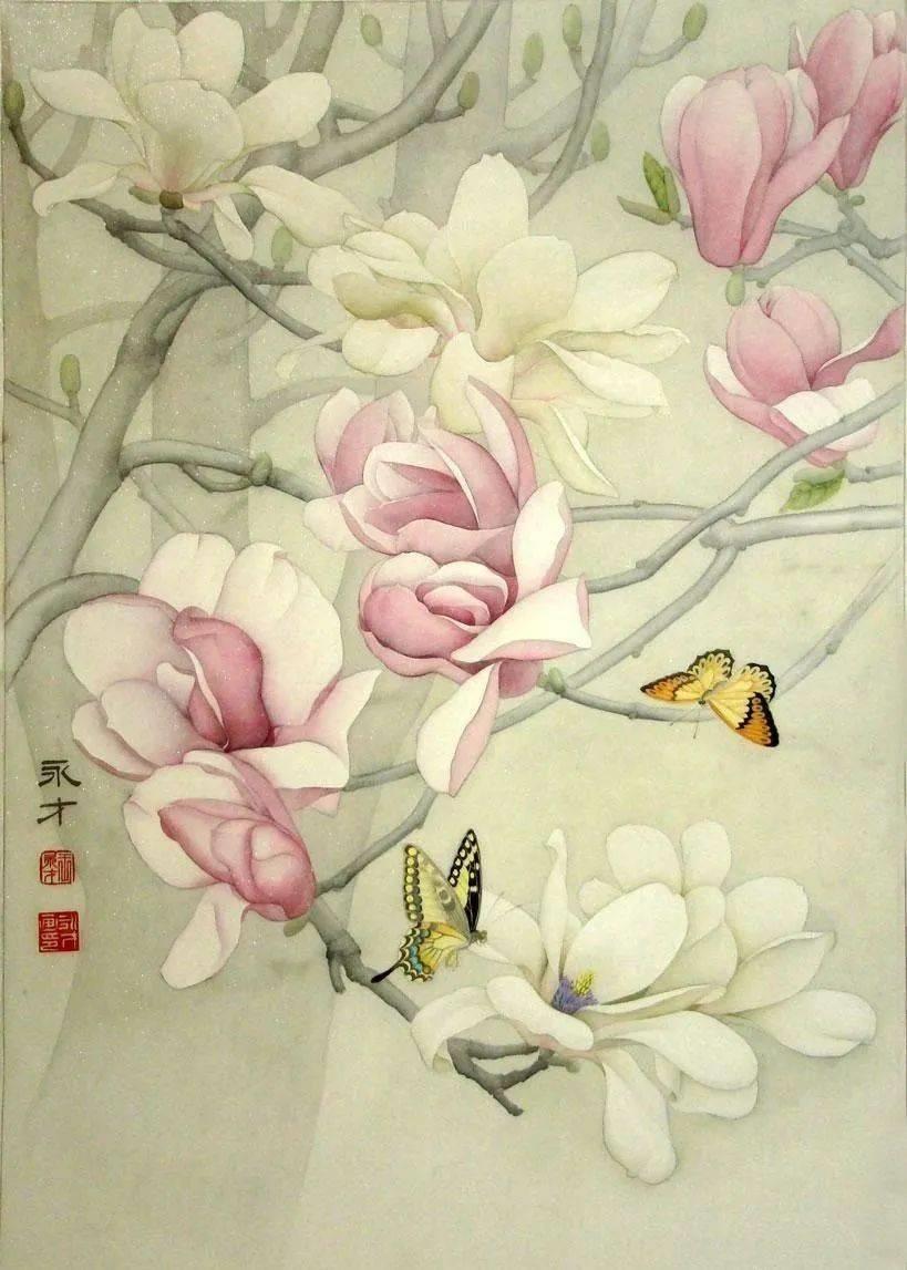 国画里的玉兰花开,让人心醉神迷! - 知乎
