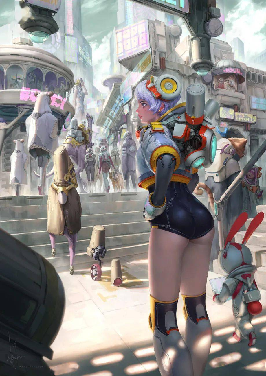 赛博朋克加少女竟这么性感直接开车画师功力太深