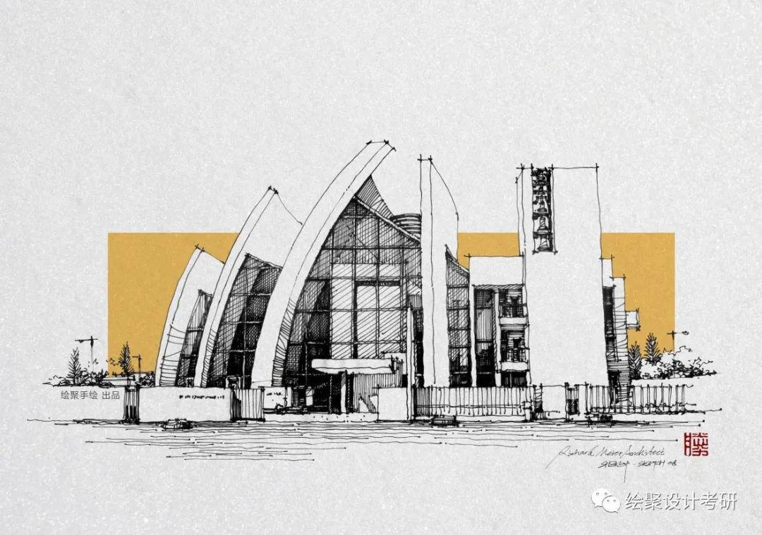 致敬经典|建筑手绘草图—理查德·迈耶 - 知乎