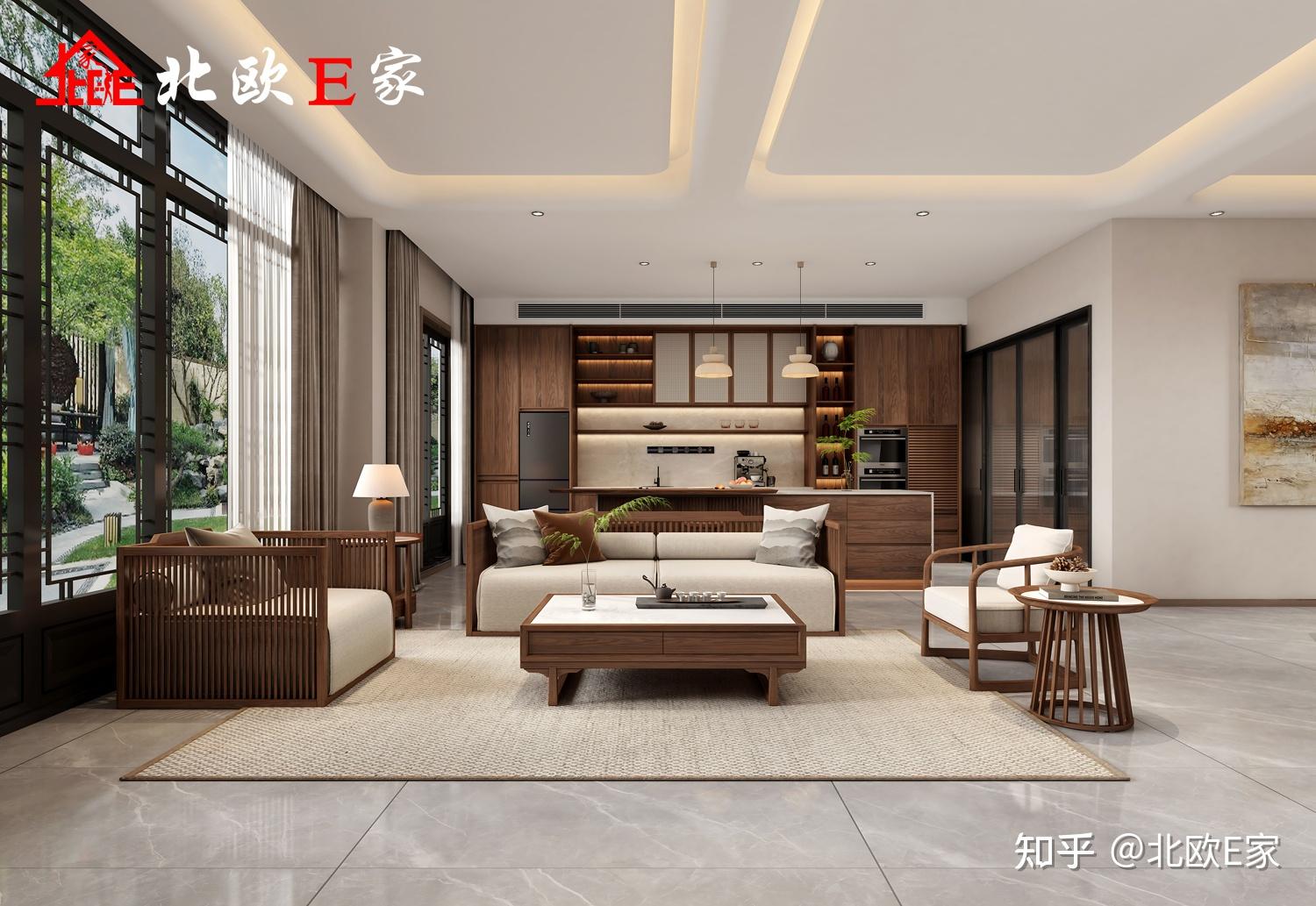 北欧E家:新中式家装设计,美得不可方物 - 知乎