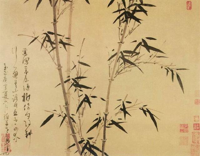 宁可食无肉不可居无竹吴镇画竹