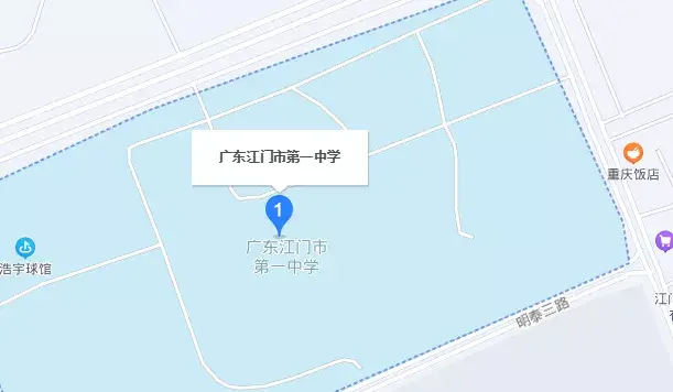 附近酒店:奥普斯酒店,山水时尚酒店附加公交路线:江门一中-13路,14路