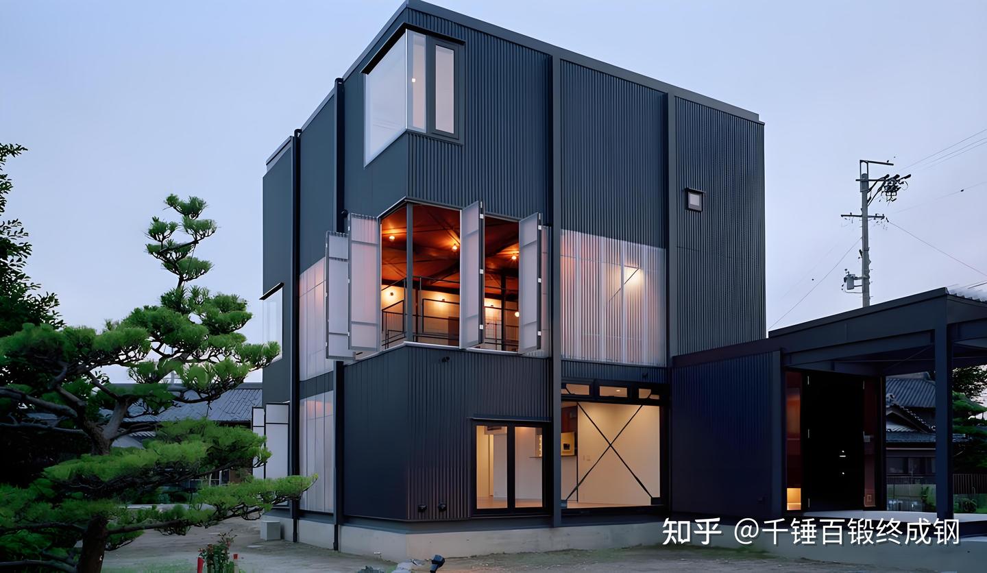 钢结构独立住宅--钢框架结构+小波纹金属立面 - 知乎