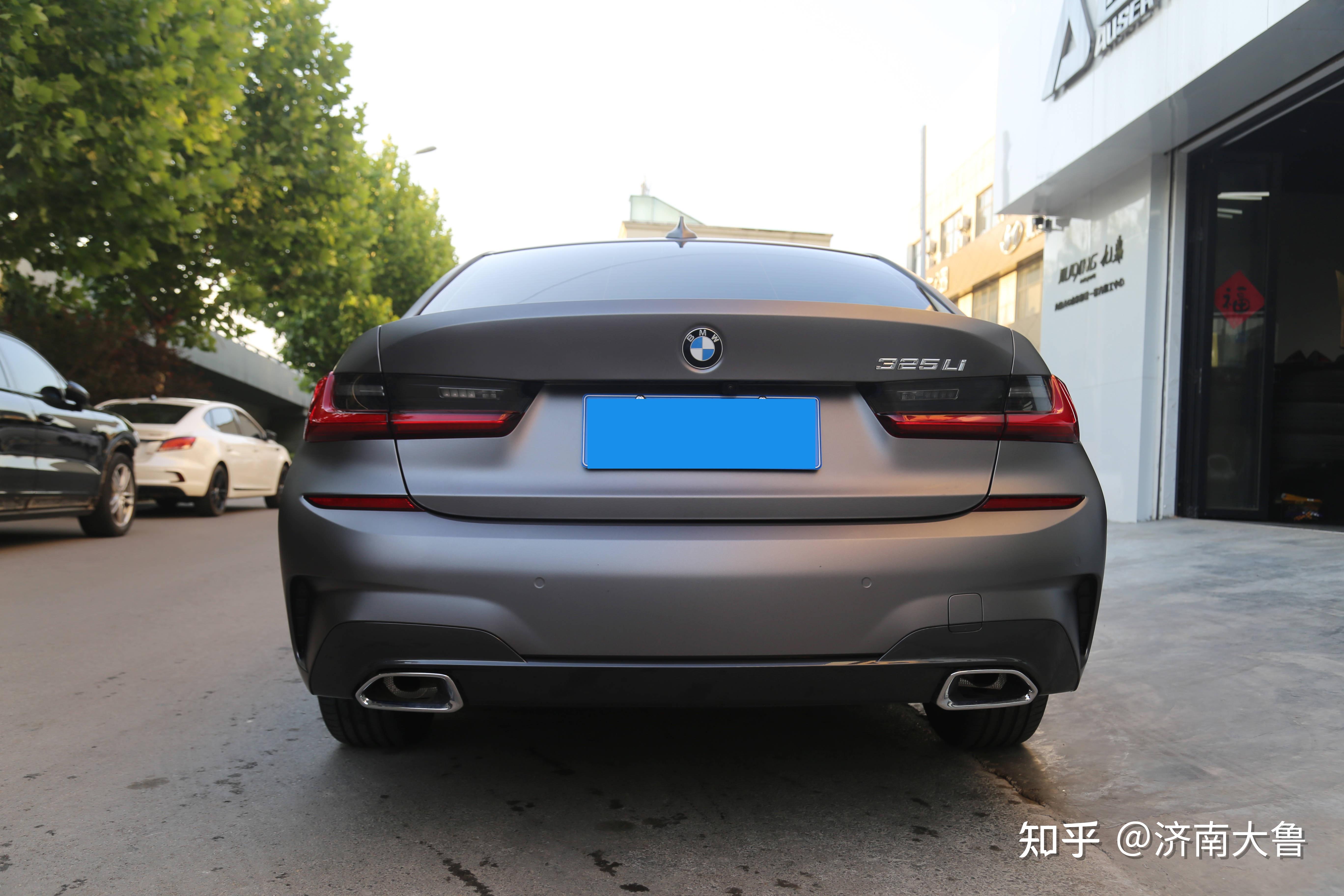 本色不改质感无敌宝马三系济南欧瑟全车改色贴膜山灰