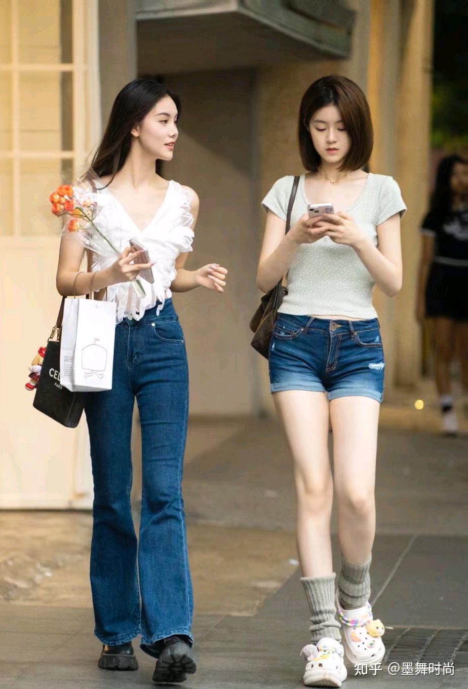 夏天上海街拍,小姐姐的穿搭太赞了,时髦又显气质