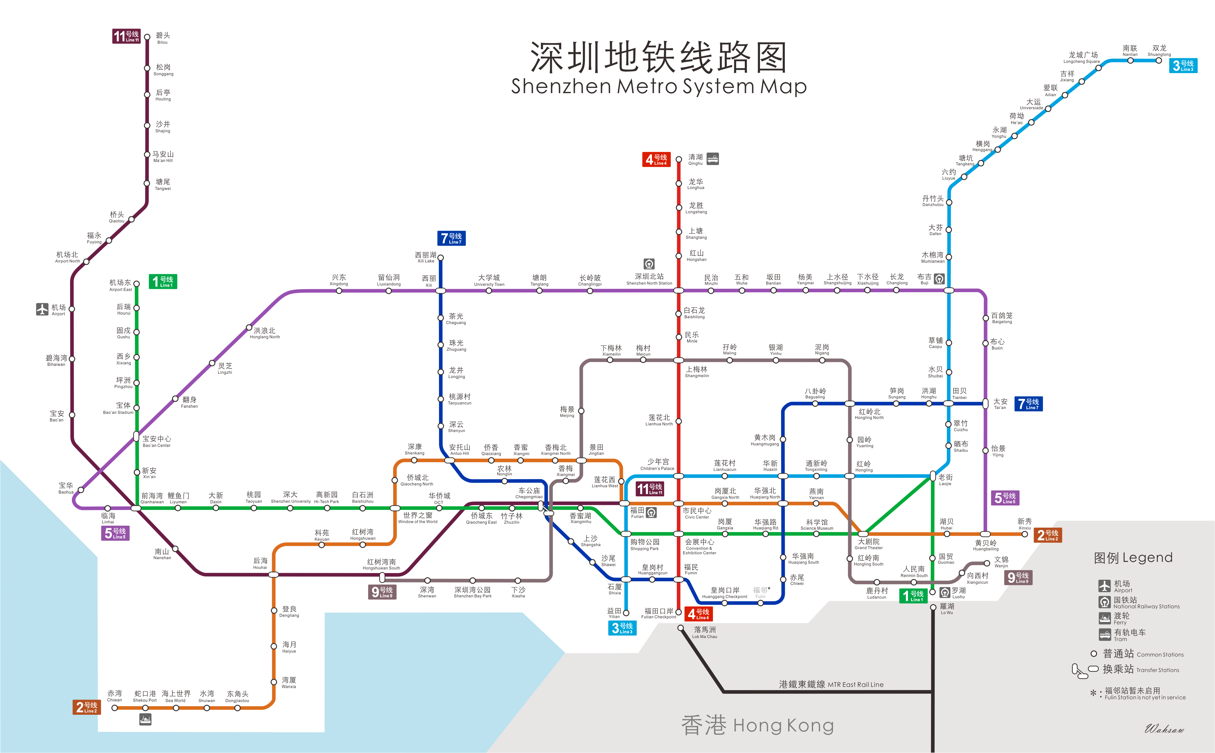 深圳地铁线路图20177