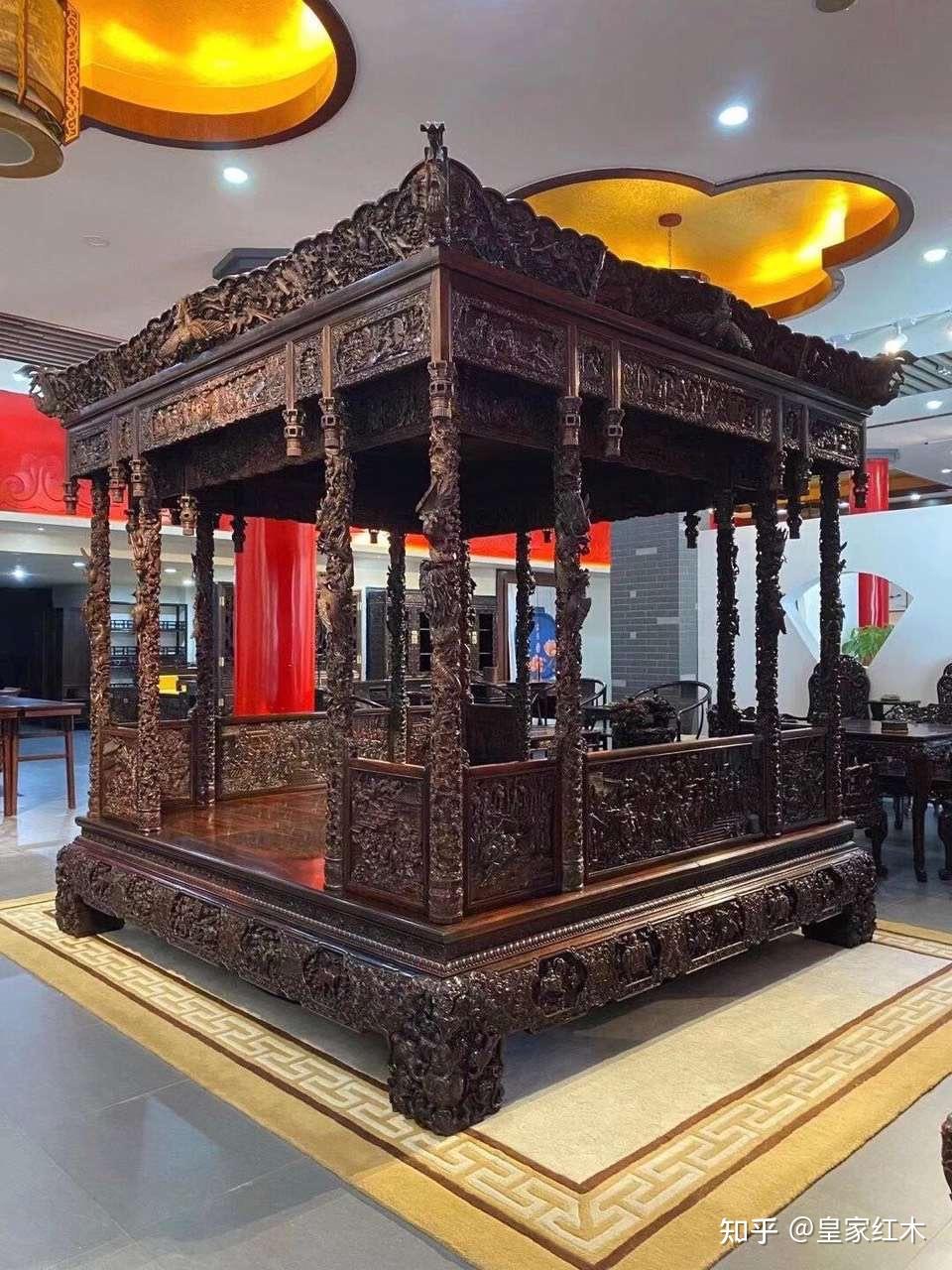 红木家具架子床 - 知乎