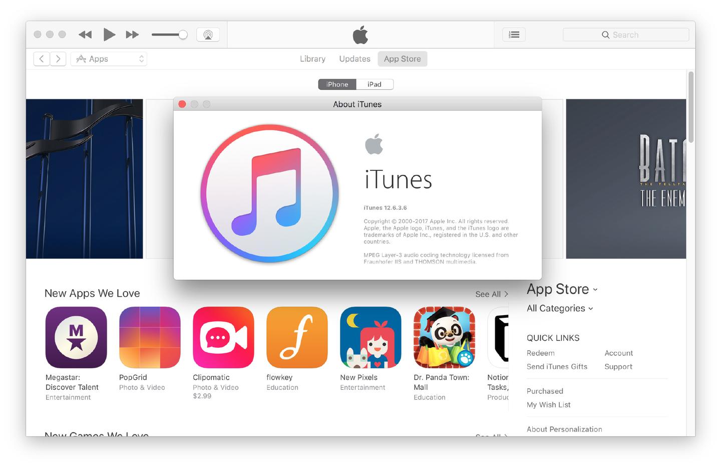  itunes12 6 3 app store 