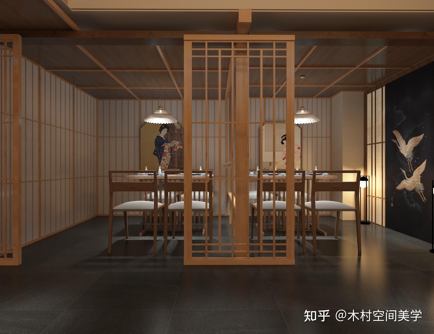 现代简约原木风日式餐厅设计 - 知乎