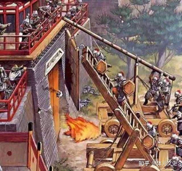 古代攻城用云梯,守城士兵为何不推倒梯子,反而费力往下砸石头? - 知乎