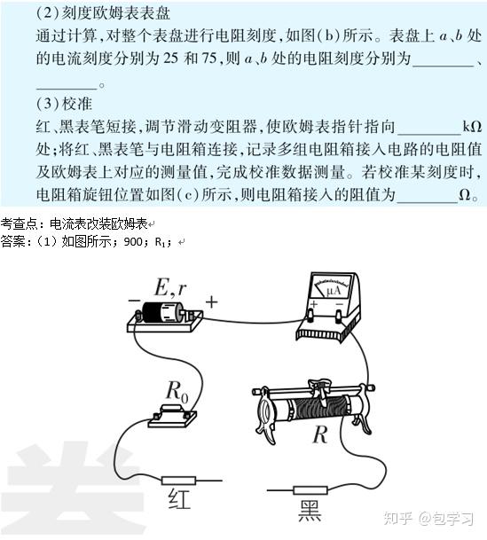 (3)0;35000簡析:(1)歐姆表改裝後,所測得的中值電阻等於歐姆表內電阻