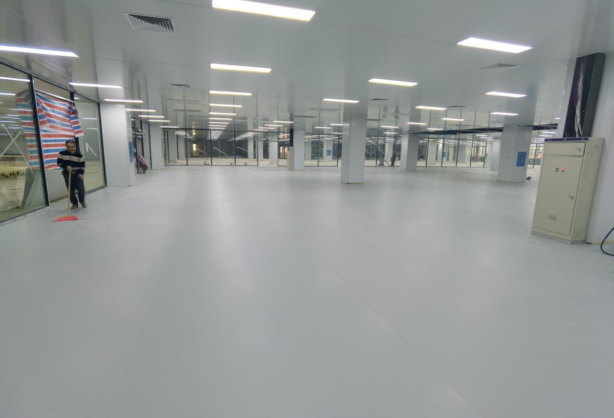 上市企业艾华集团生产车间铺装科洛弗高分子工业地板