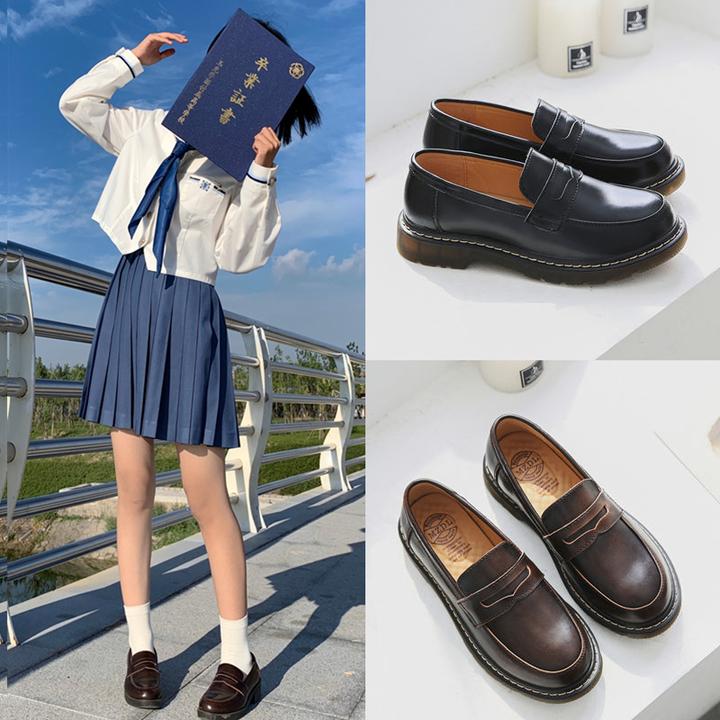 jk制服鞋小皮鞋搭配推荐