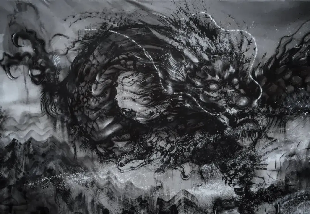 "画图男"陈英杰,将泼墨山水和涂鸦组合,令人惊艳!