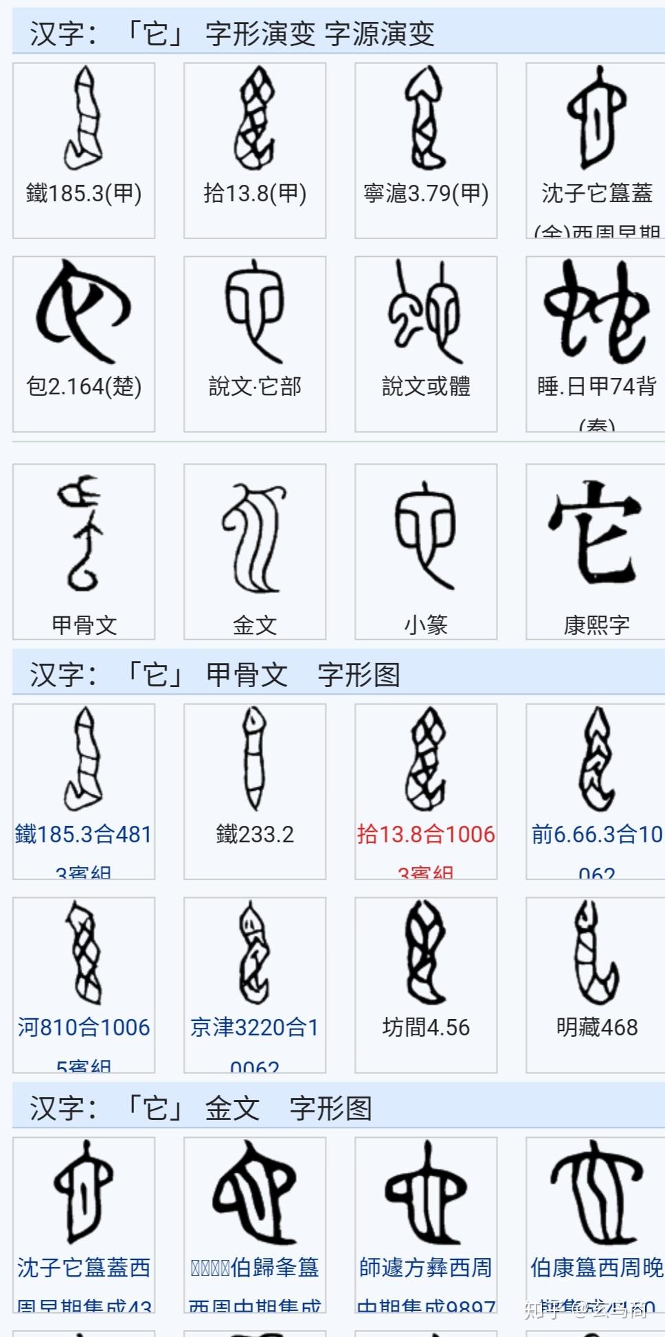 蛇的甲骨文字图片图片