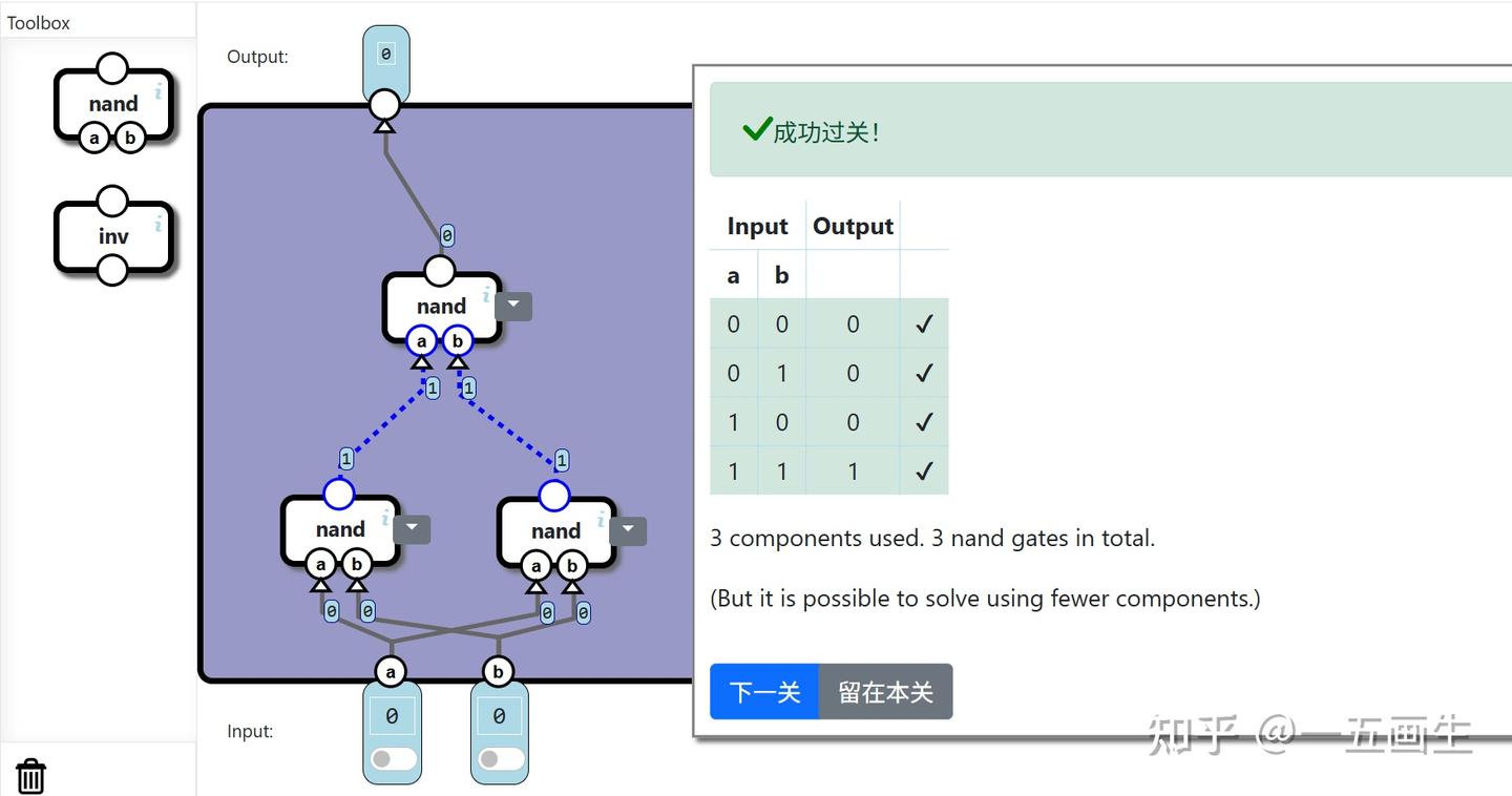 【第1章逻辑门元件】从零搭建计算机《NANDGAME》游戏通关实况 - 知乎