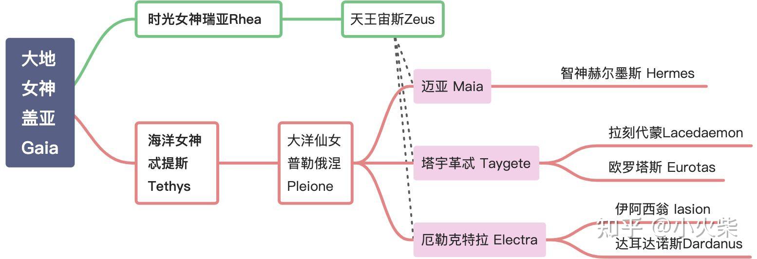 宙斯的亲戚关系图图片