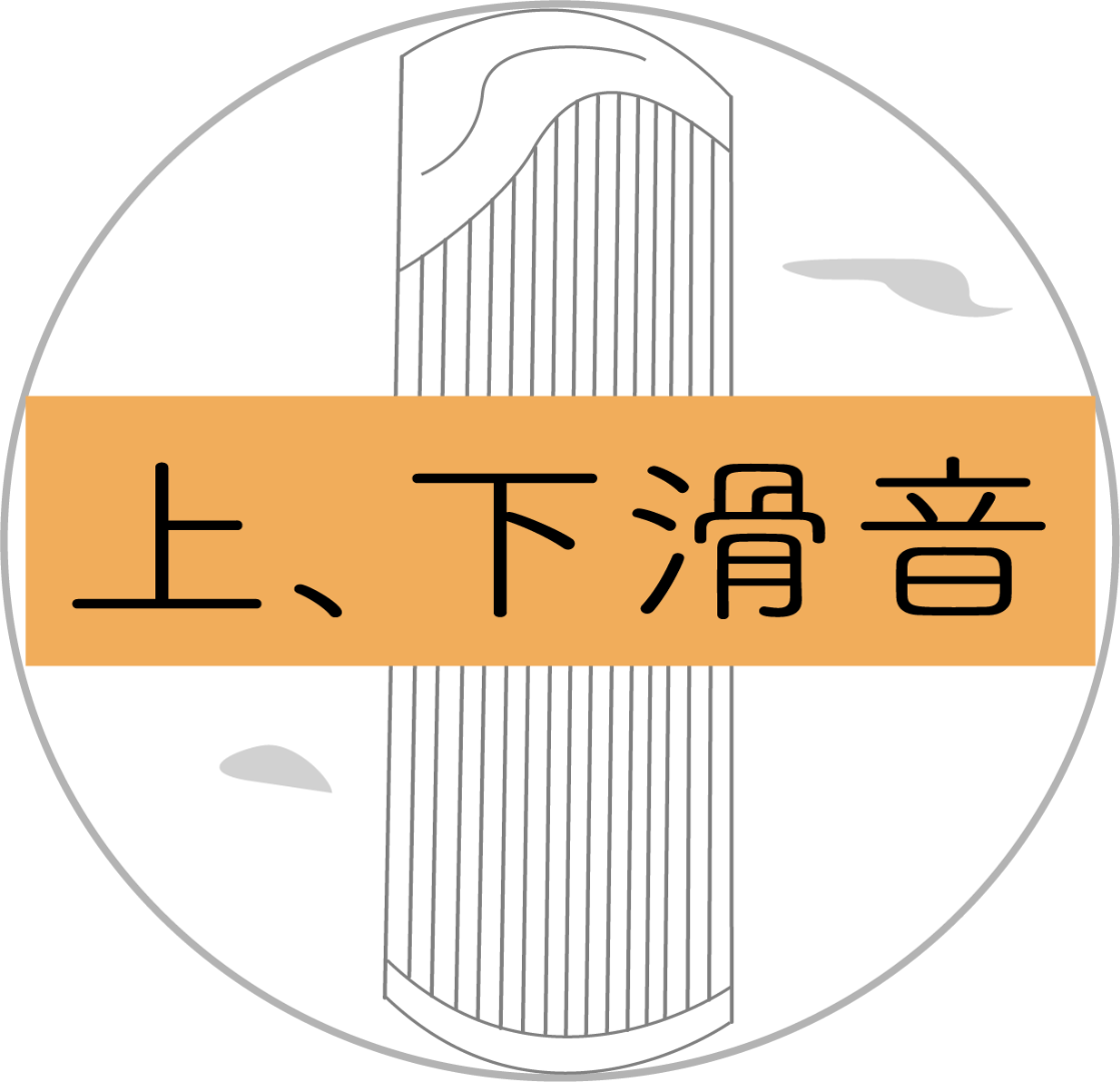 古筝技法上,下滑音