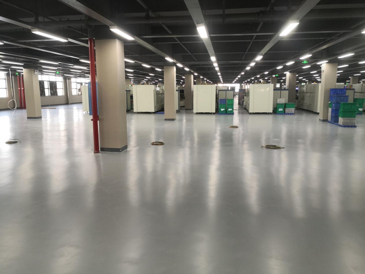 上市企业艾华集团生产车间铺装科洛弗高分子工业地板