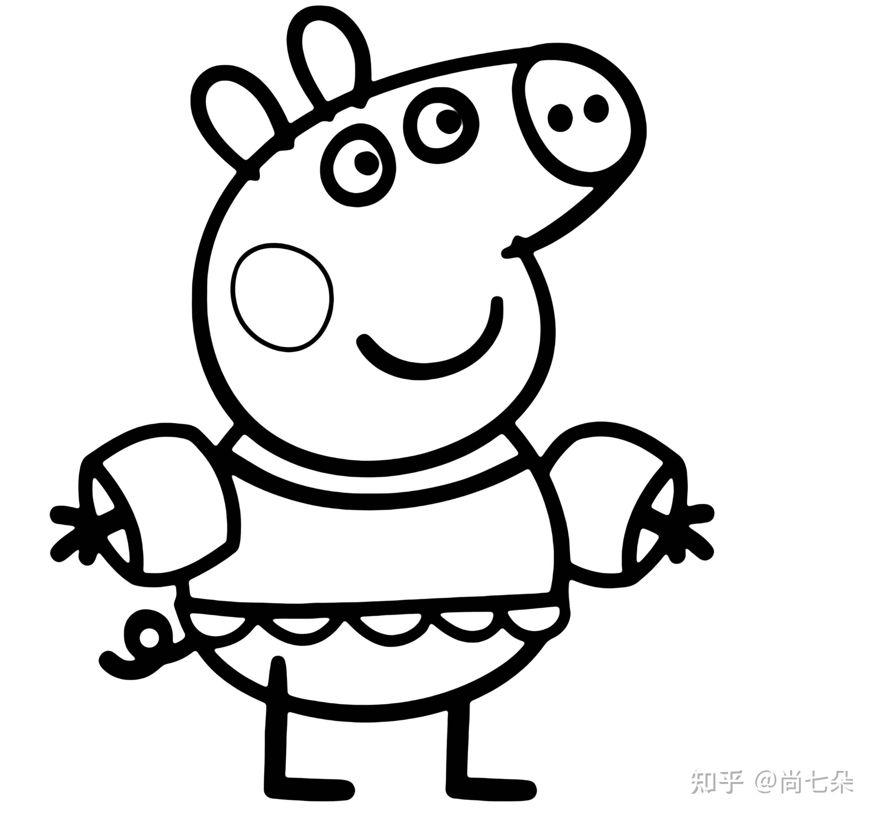 小猪小猪简笔画,小猪简笔画,小猪佩奇简笔画_大山谷图库