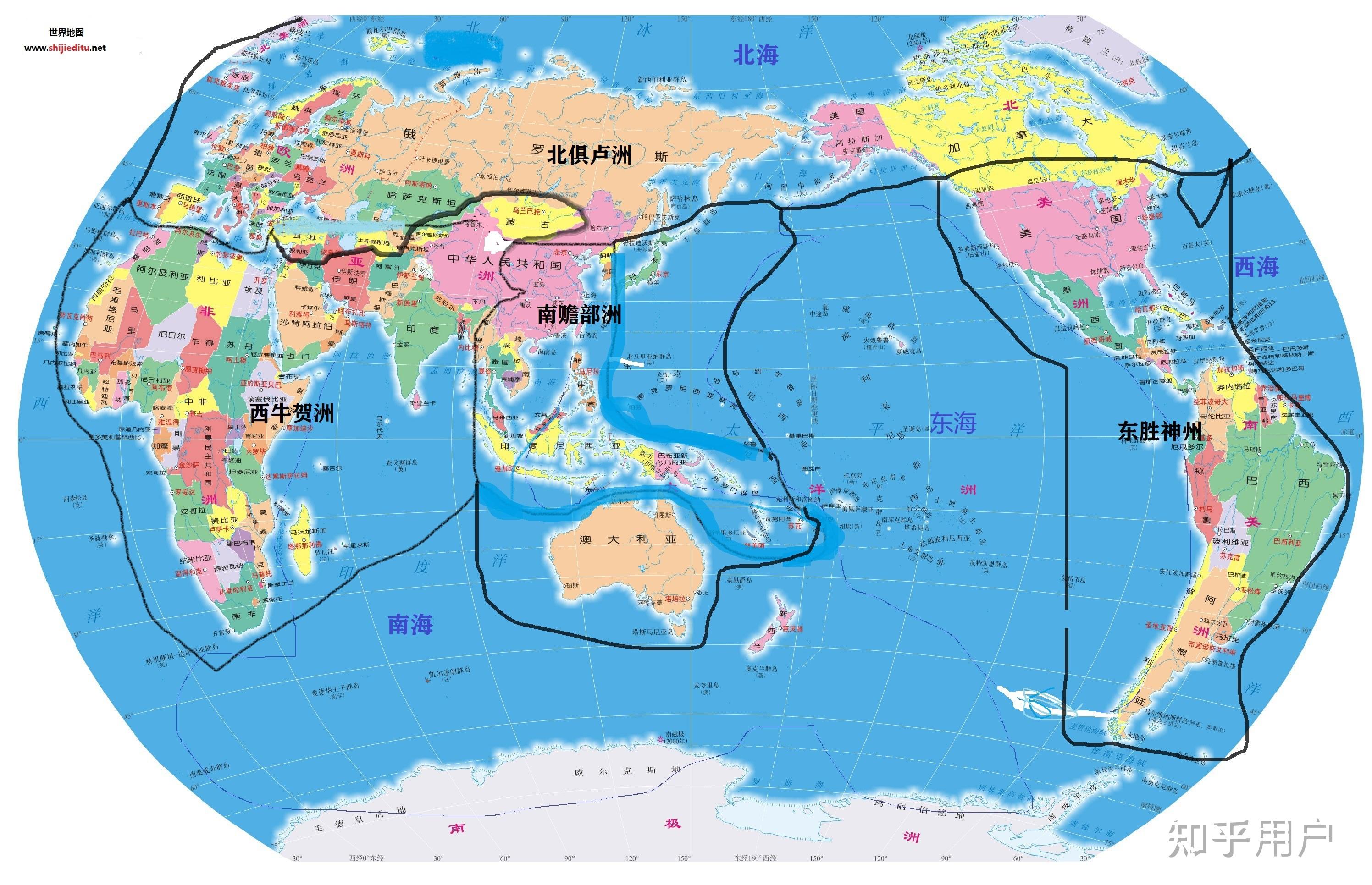 西游记四大洲地图图片