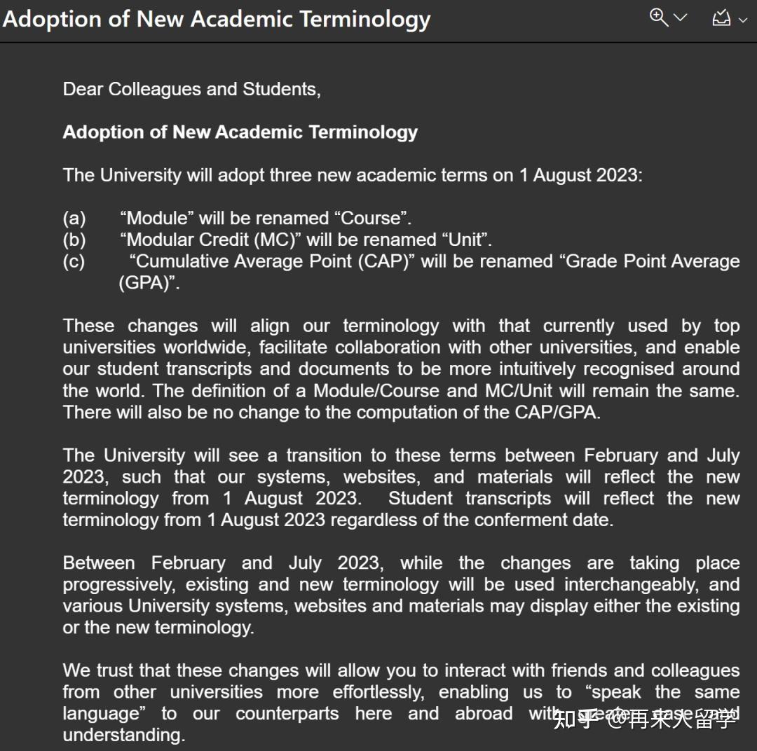 USC、康奈尔项目介绍，NUS学术名词CAP, MC, Module将迎来改变！新国立运动与体育学硕士申请... 知乎
