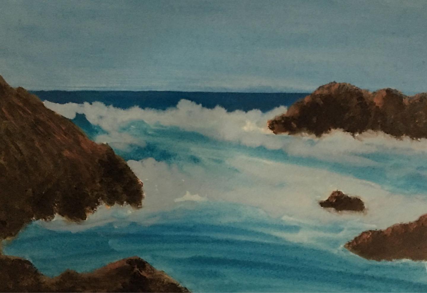 我的2018年绘画作品6——海浪 - 知乎