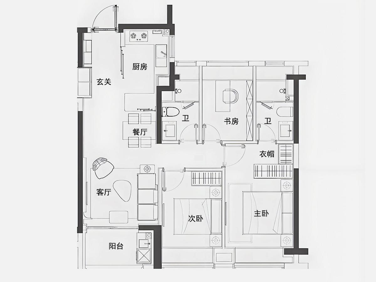 上海选房攻略:1300万,苏河琹庐100㎡C户型独家点评! - 知乎