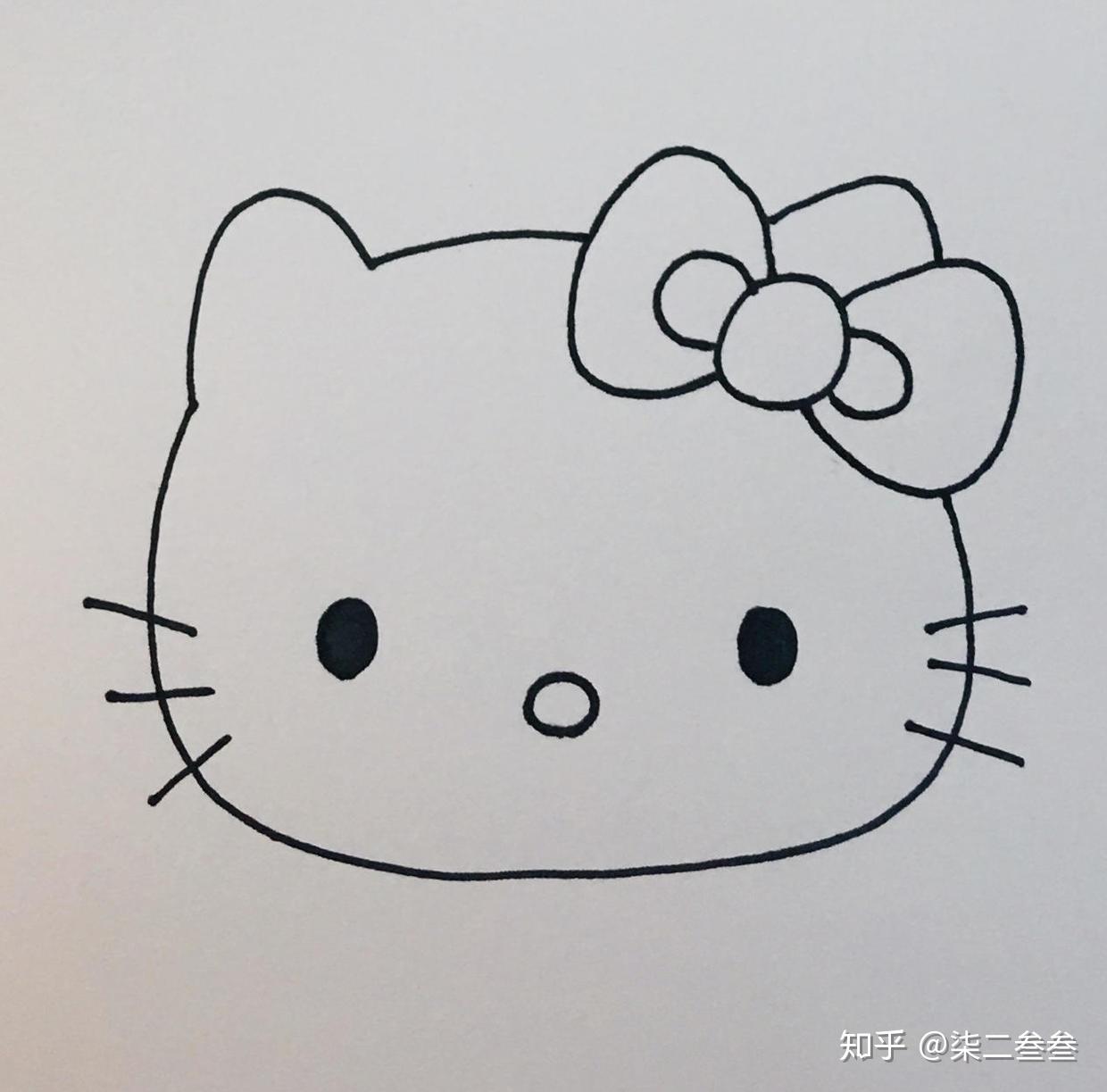 Kitty猫简笔画_Kitty猫图片欣赏_Kitty猫儿童画画作品-有伴网