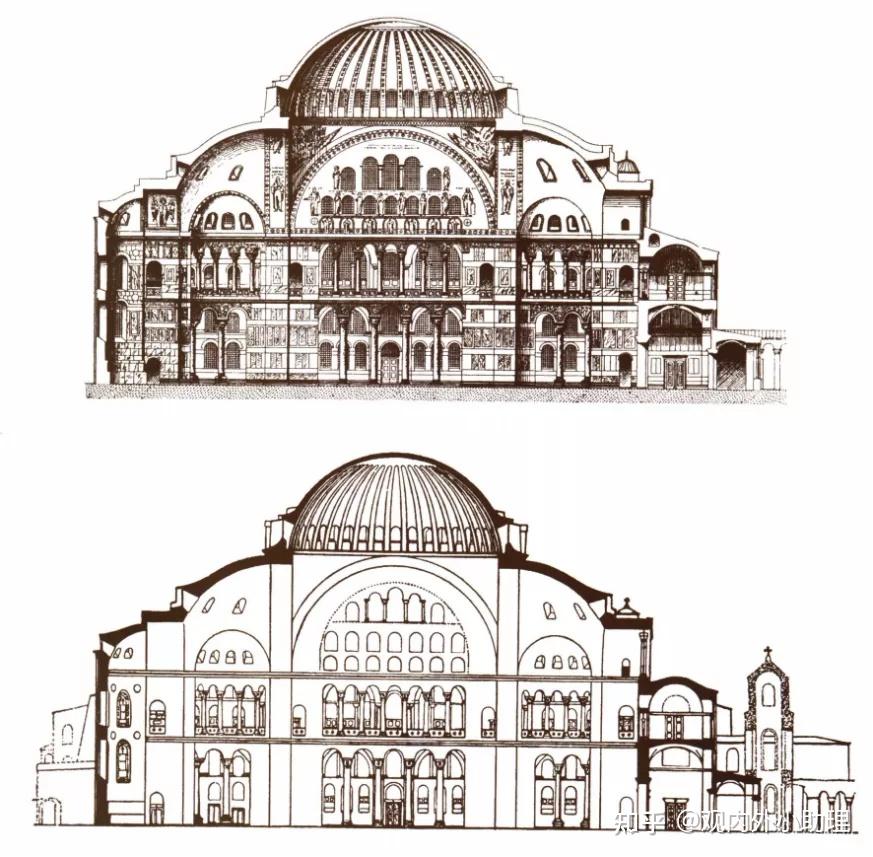 拜占庭式建筑手绘图片