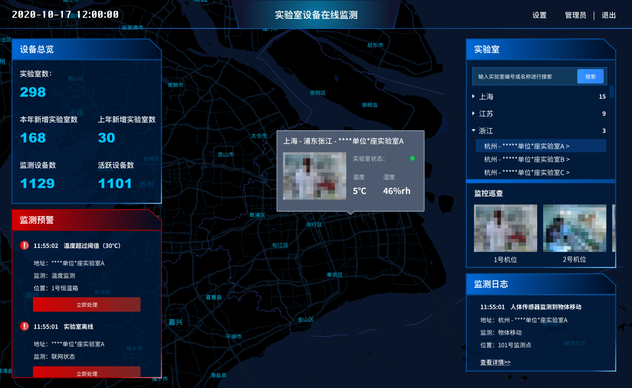 1.系统组成系统由实验室设备,实验室设备在线监测软件构成.
