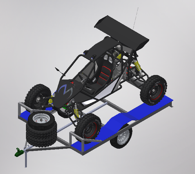 卡丁賽車kartcrosscarretinha卡丁車及其拖車3d數模圖紙stp格式