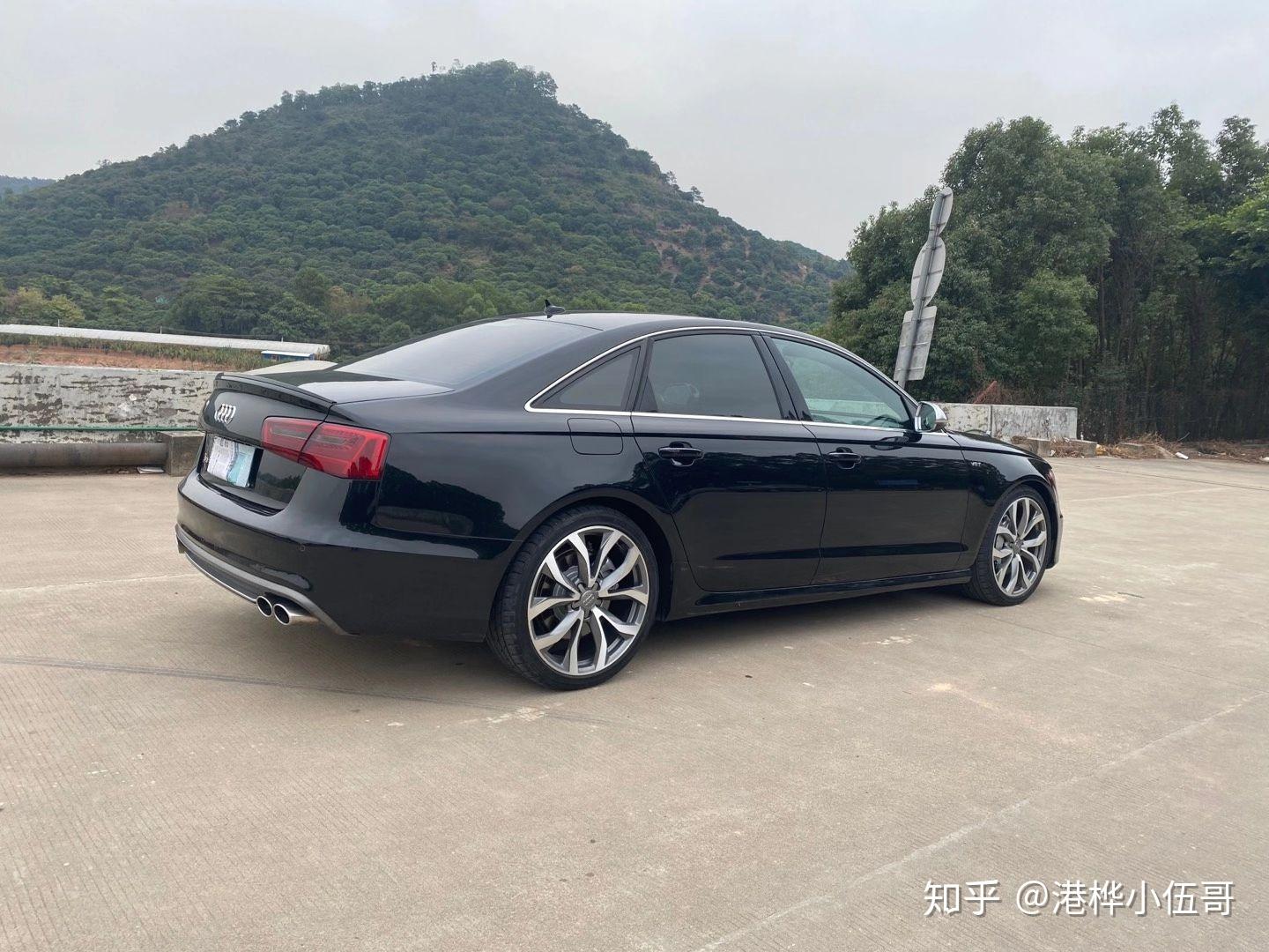 14款奥迪a6大功率30t四驱美版国外加装rs6全车套件黑色黑笼无匙启动