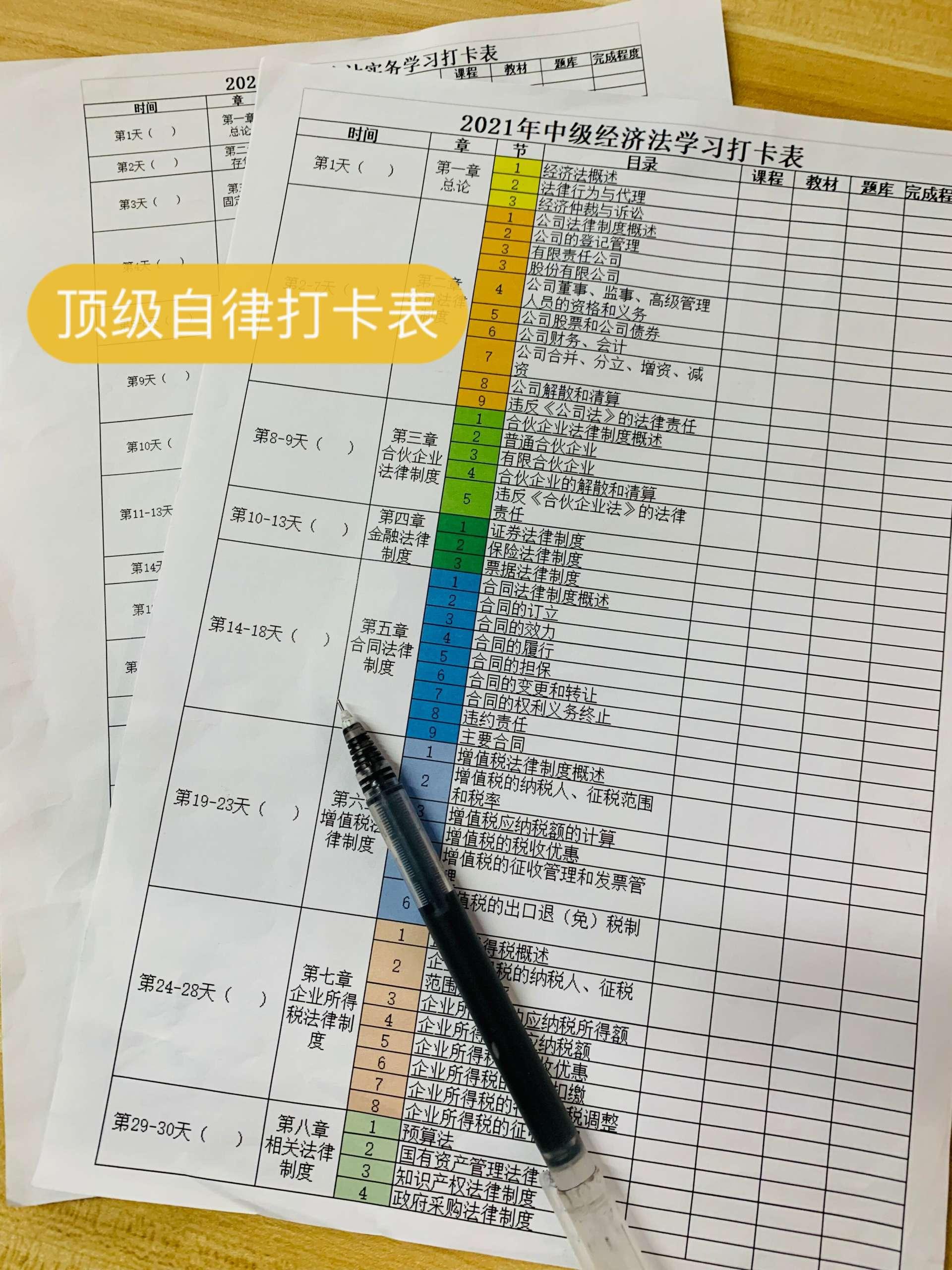 40天顶级自律打卡表