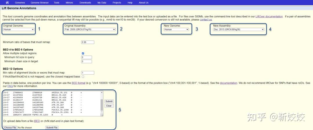 UCSC数据库上手指南(二)——UCSC LiftOver工具对不同版本的基因组坐标进行转换 - 知乎
