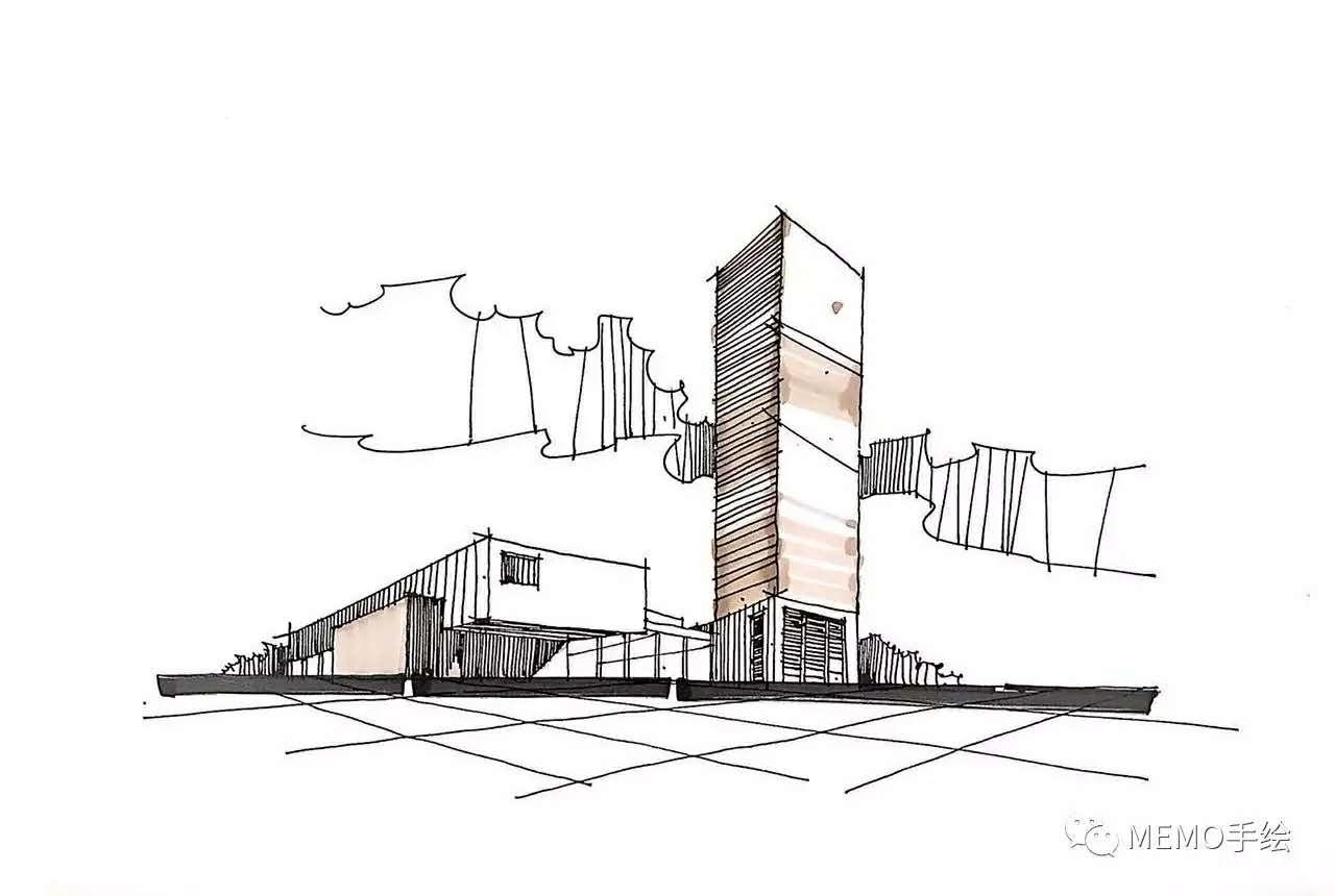 手绘教程|简单场景马克上色