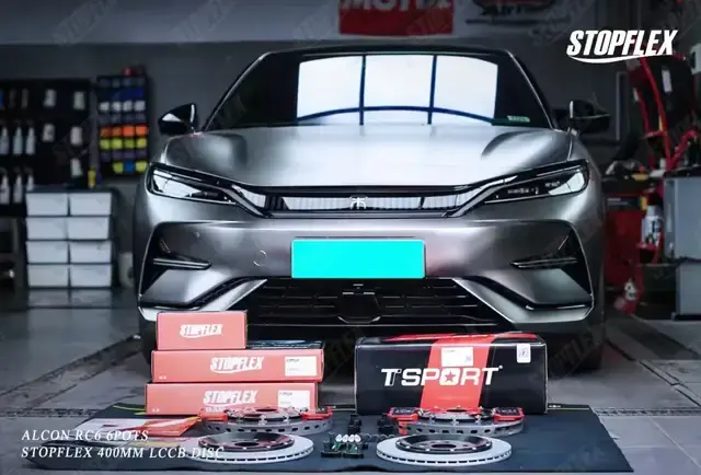 比亚迪宋L-EV 升级ALCON-STOPFLEX碳陶刹车案例