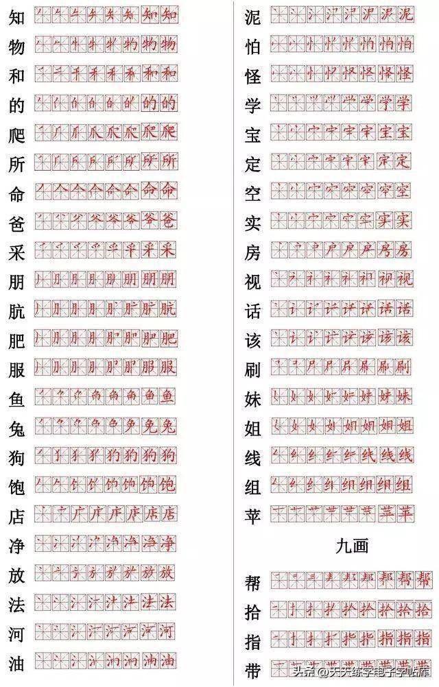 汉字书写笔顺口诀,基本功正楷 - 知乎